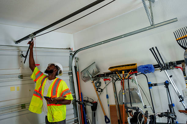 Professional Garage Door Roller Replacement technician working in Woodford County County, KY
